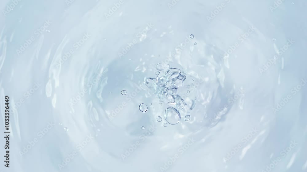 A droplet falls on the still water, making ripples and a crown shape. Slow-motion video emphasizes water purity and environmental issues. A droplet falls on the still water, making ripples and a crown shape. Slow-motion video emphasizes water purity and environmental issues.