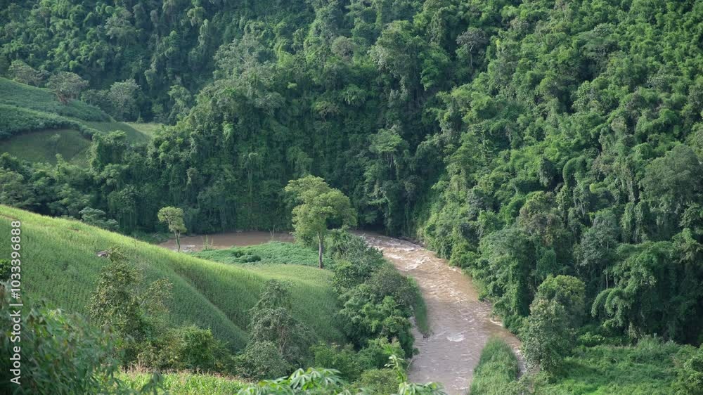 Landscape of a beautiful mountain river in northern Thailand Landscape of a beautiful mountain river in northern Thailand