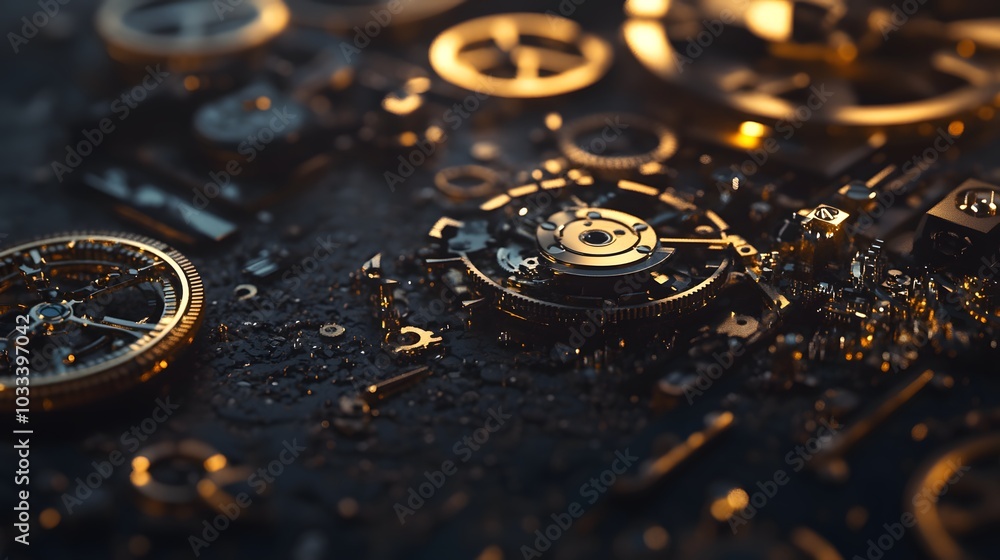 Intricate dismantled mechanical watch with detailed gears and springs on dark background, symbolizing precision and complexity in teardown analysis. Intricate dismantled mechanical watch with detailed gears and springs on dark background, symbolizing precision and complexity in teardown analysis.
