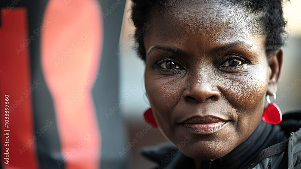 Strong Female Activist Posing for Change. Strong Female Activist Posing for Change.