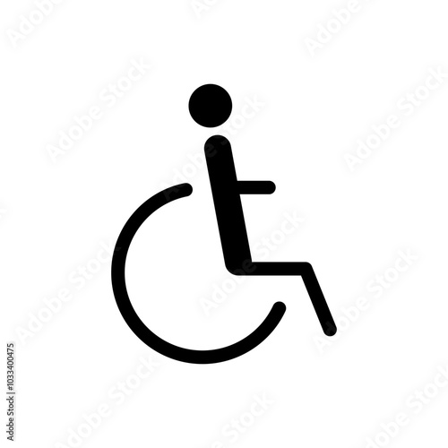 disability or wheelchair icon sign vector