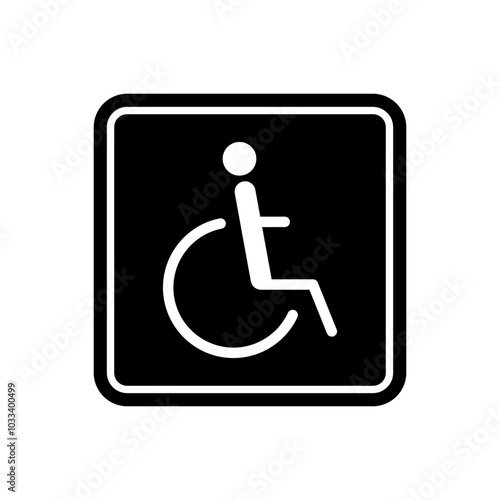 disability or wheelchair icon sign vector