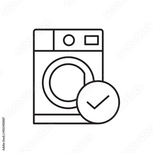 washing machine icon sign vector