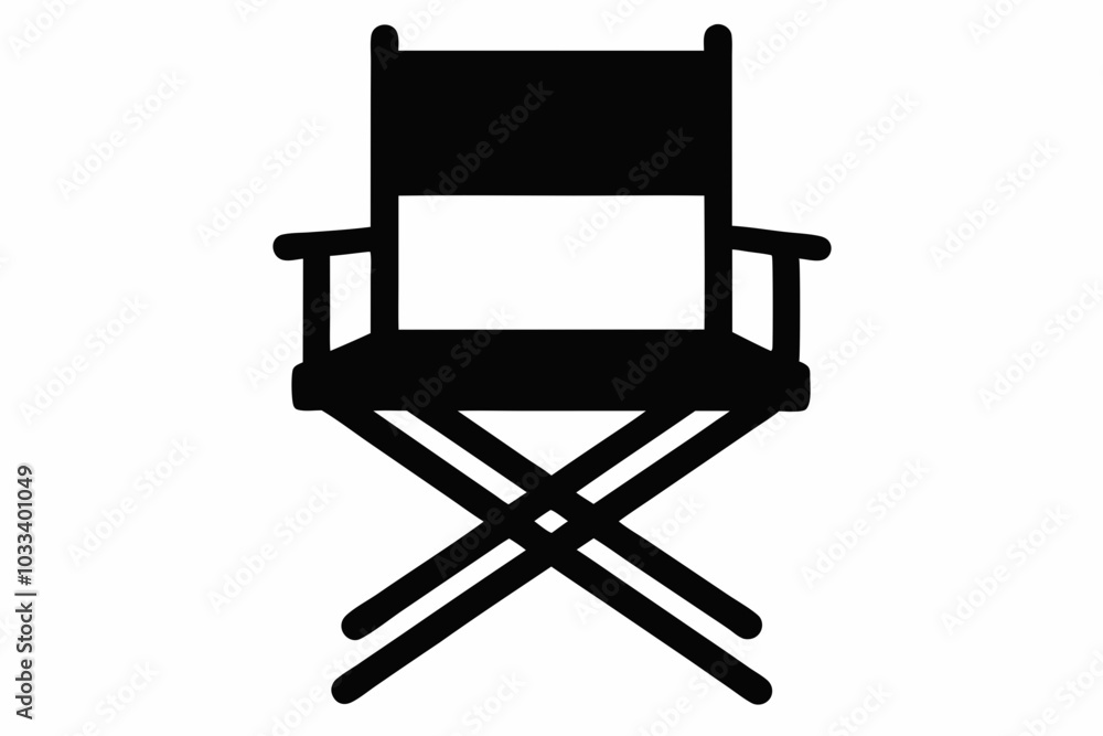 Director Chair Silhouette Vector, Director Chair Symbol Icon Director Chair Silhouette Vector, Director Chair Symbol Icon