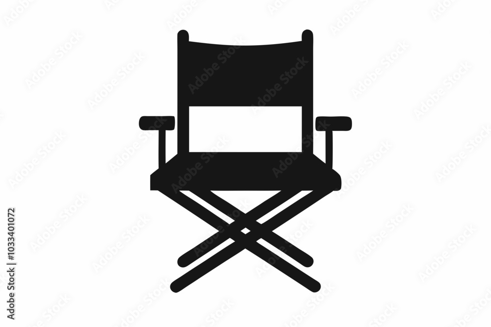 Director Chair Silhouette Vector, Director Chair Symbol Icon Director Chair Silhouette Vector, Director Chair Symbol Icon