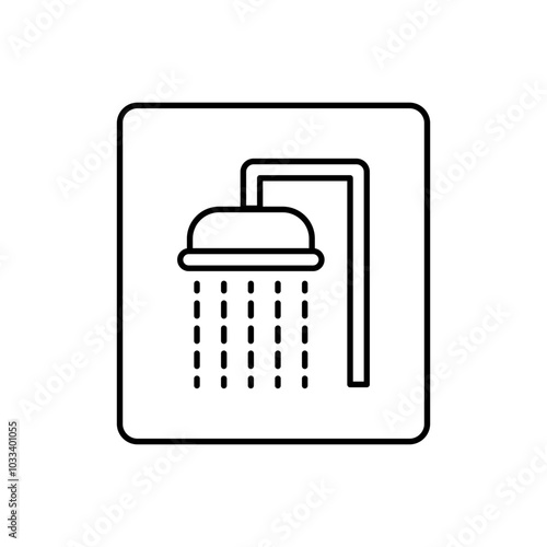 shower icon sign vector