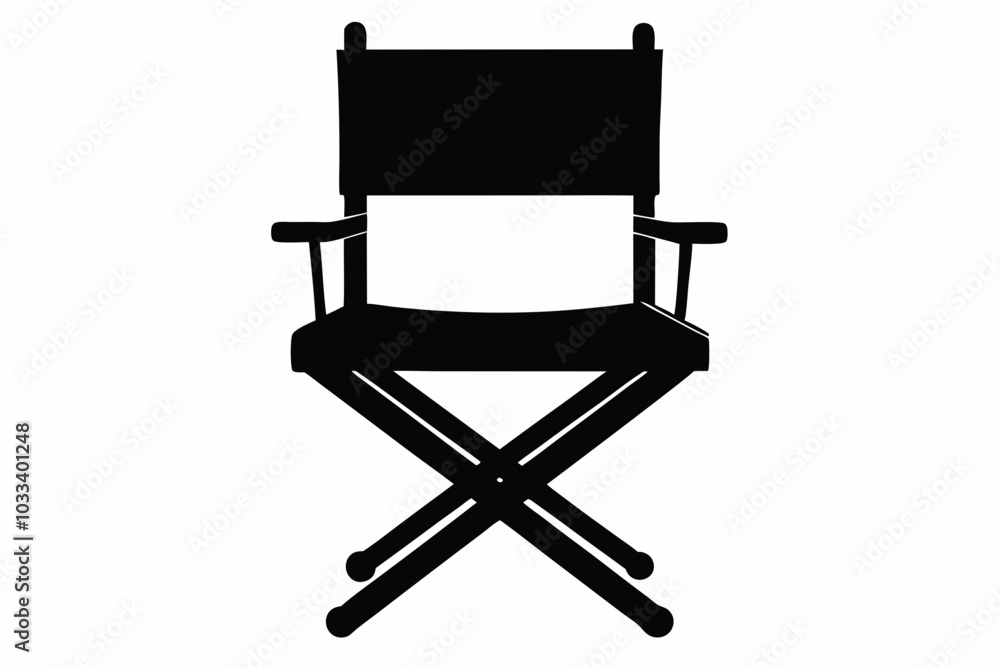 Director Chair Silhouette Vector, patio chair icon, Folding chair silhouette
Director Chair Silhouette Vector, patio chair icon, Folding chair silhouette