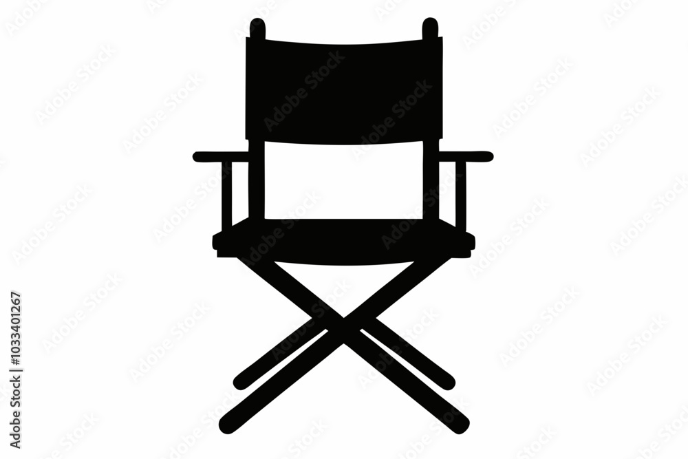 Director Chair Silhouette Vector, patio chair icon, Folding chair silhouette
Director Chair Silhouette Vector, patio chair icon, Folding chair silhouette