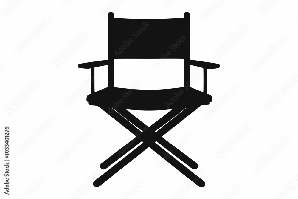 Director Chair Silhouette Vector, patio chair icon, Folding chair silhouette
Director Chair Silhouette Vector, patio chair icon, Folding chair silhouette