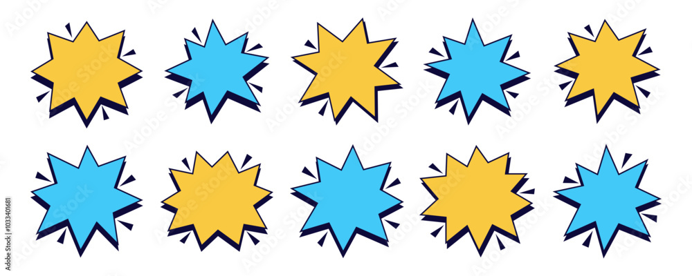 Explosion Shape Simple Set Explosion Shape Simple Set