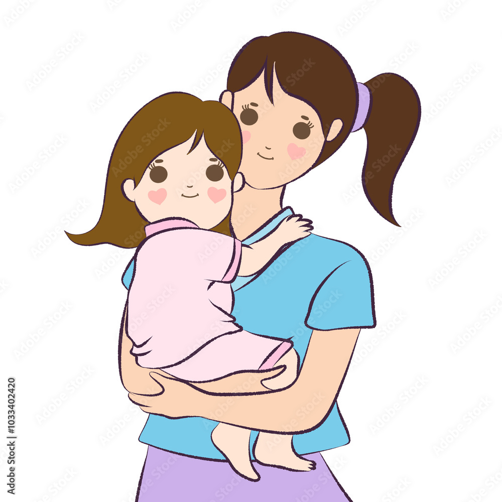 Obraz premium mother holding her daughter 