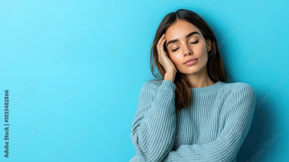 Middle-Aged Woman Resting Head on Hand Middle-Aged Woman Resting Head on Hand