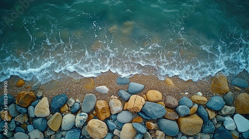 Aerial Top-Down View of Textured Stone Surface Ideal for Nature, Background, and Architectural Design Projects