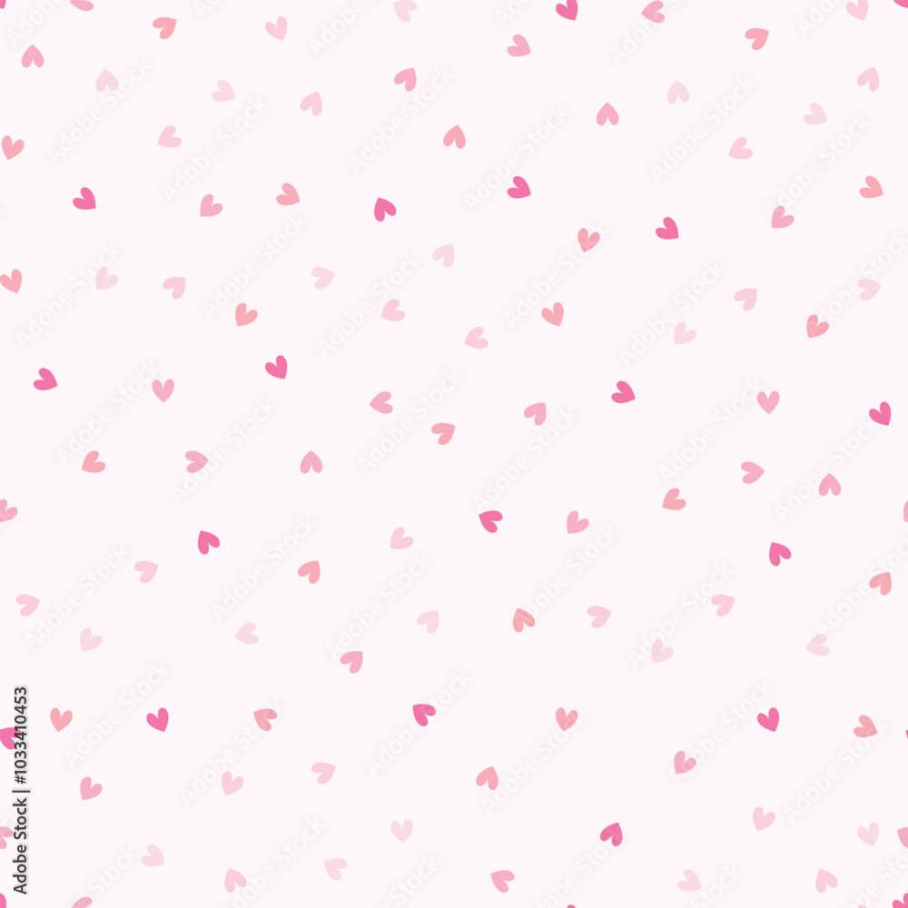 Seamless pattern with pink hearts. Seamless pattern with pink hearts.