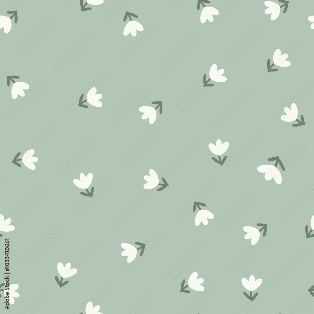 Small cute tulips , seamless pattern.
Small cute tulips , seamless pattern.