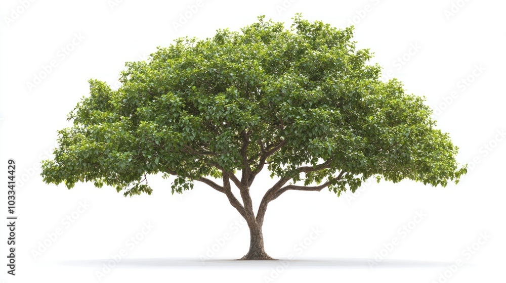 Isolated Green Tree on White Background Isolated Green Tree on White Background
