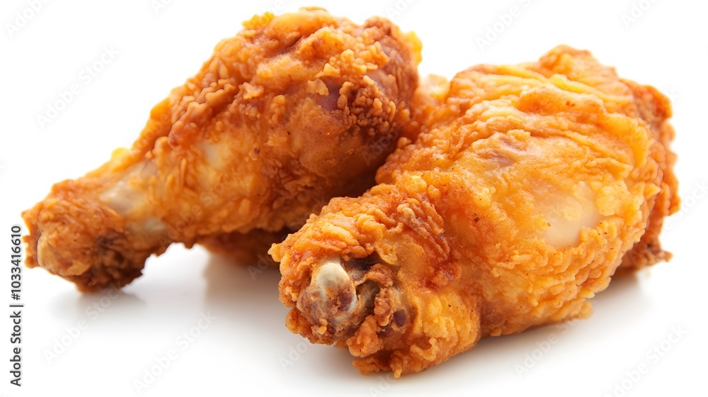 Fry chicken isolated in white background. Fry chicken isolated in white background.