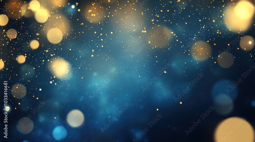 Obraz premium Abstract Blurred Background with Golden Lights