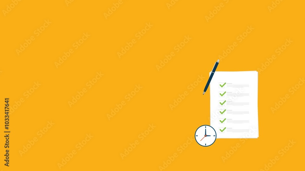 Meeting agenda. Reminder with a event list and schedule. Presentation with memo, Assignment target. Clipboard, checklist. Project task management and effective time.	