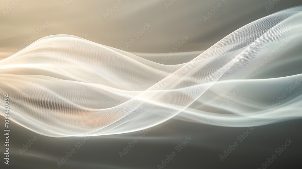 Light beams softly bending and curving through the air creating a fluid subtle motion Light beams softly bending and curving through the air creating a fluid subtle motion