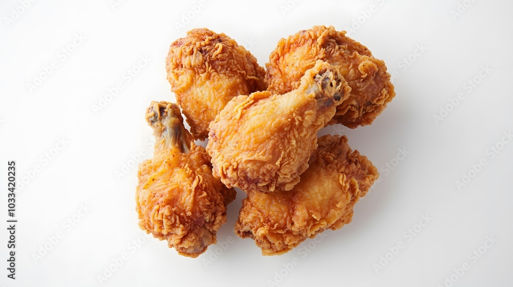 Fry chicken isolated in white background. Fry chicken isolated in white background.