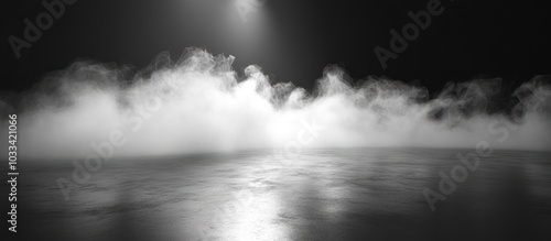 White Fog on a Dark Background