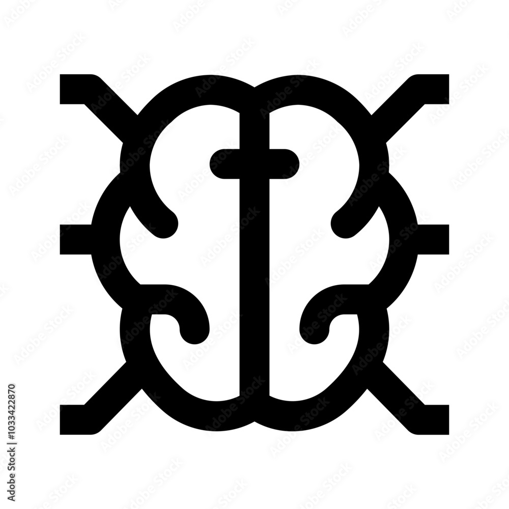 Artificial Intelligence Simple Line Icon. Single icon, line vector icon Artificial Intelligence Simple Line Icon. Single icon, line vector icon