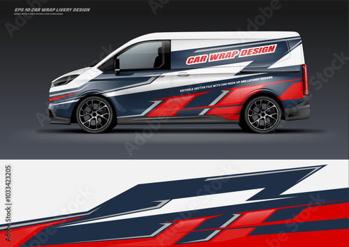 Sporty van wrap car wrap livery design foe universal medium van vector eps10 ready print printable file
