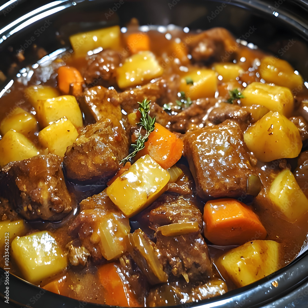 stew with potatoes and carrots. Generative AI stew with potatoes and carrots. Generative AI