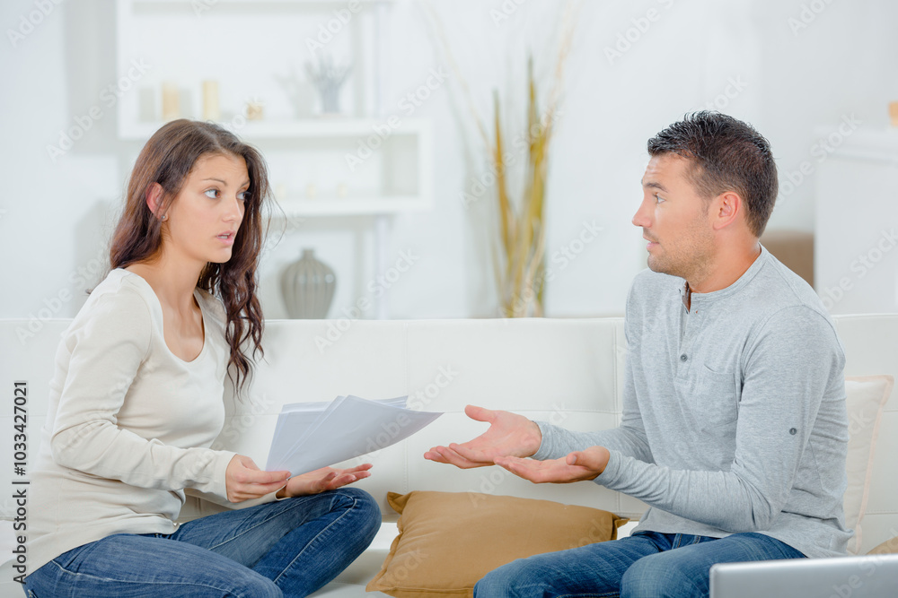 a couple is having argument a couple is having argument