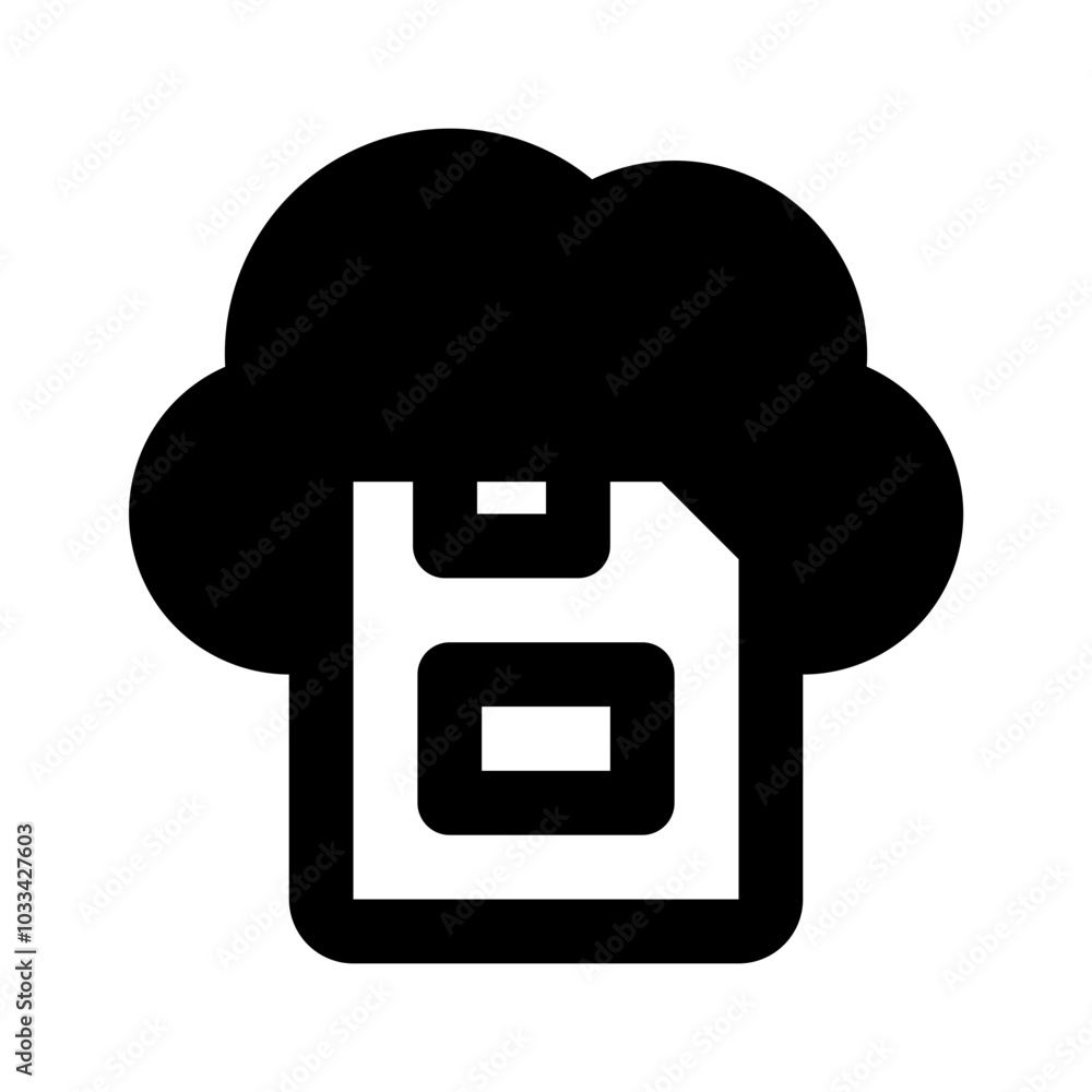 Cloud Storage Simple Glyph Icon. Single icon, glyph vector icon Cloud Storage Simple Glyph Icon. Single icon, glyph vector icon