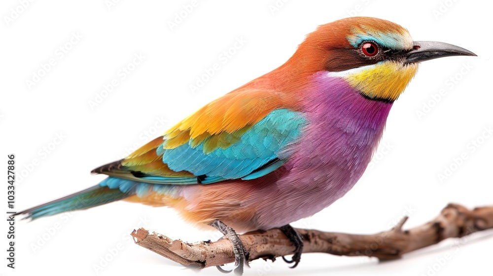 Obraz premium A Bird on White Background Image - a graceful and captivating visual. The bird on a pure white backdrop creates an enchanting and elegant scene.