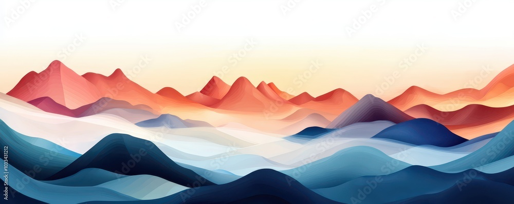 Misty mountain range at sunrise under a serene sky, ideal for adding your own text or message. Misty mountain range at sunrise under a serene sky, ideal for adding your own text or message.