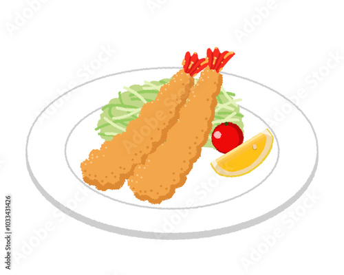 エビフライのイラスト