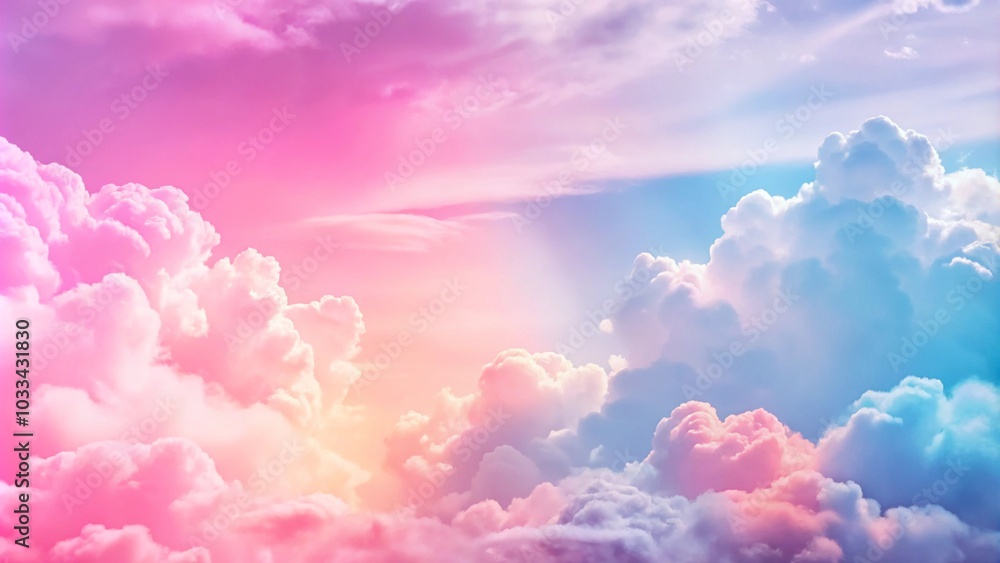 Soft and dreamy pastel cloud sky background with vibrant colors perfect for a surreal scene. Smooth gradient background with soft, fading colors transitioning seamlessly from one hue to another. Soft and dreamy pastel cloud sky background with vibrant colors perfect for a surreal scene. Smooth gradient background with soft, fading colors transitioning seamlessly from one hue to another.