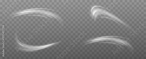 Texture of cold winter wind. Festive vector blizzard.Wind effect.Speed.	