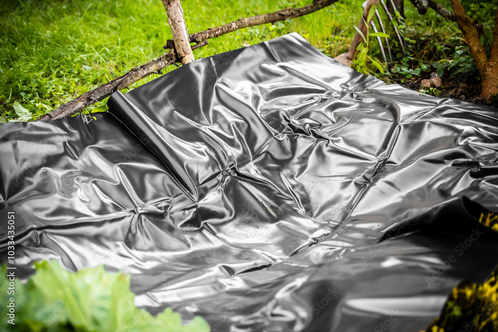 special liner for a pond in the garden special liner for a pond in the garden