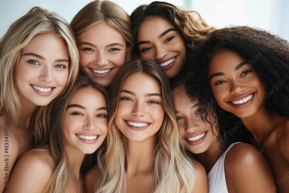 unity and friendship among young women from different cultural backgrounds. Their bright smiles and closeness reflecting the strength of diverse communities. unity and friendship among young women from different cultural backgrounds. Their bright smiles and closeness reflecting the strength of diverse communities.