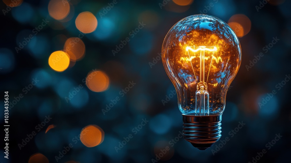 Light bulb glowing brightly against a dark background, symbolizing a new idea, ideia concept Light bulb glowing brightly against a dark background, symbolizing a new idea, ideia concept