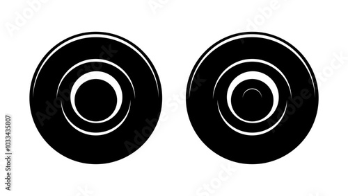 The primer of bullet, black isolated silhouette