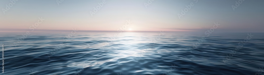 Naklejka premium Create a serene minimalist ocean scene demonstrating environmental stewardship through drone photography Emphasize the vastness of the sea