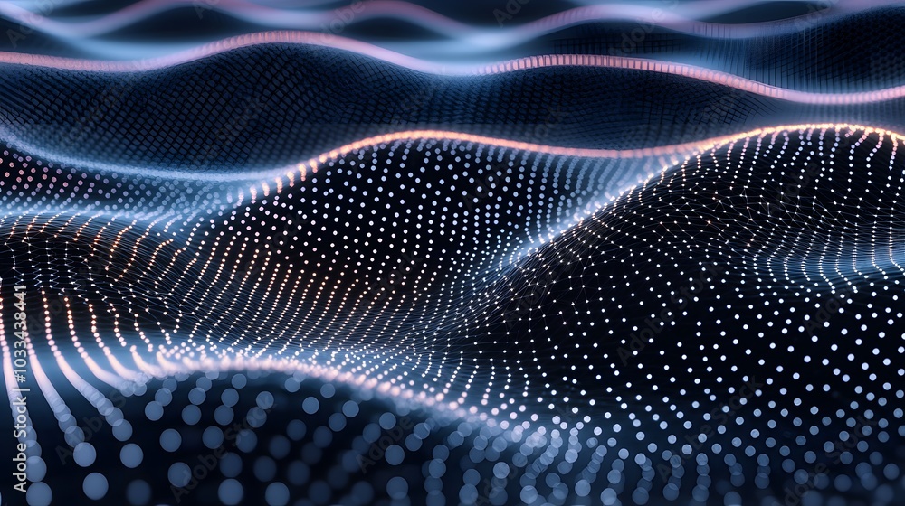 Abstract Digital Network with Glowing Nodes and Lines Abstract Digital Network with Glowing Nodes and Lines