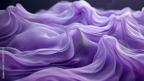 Purple Abstract 3D Waves Background