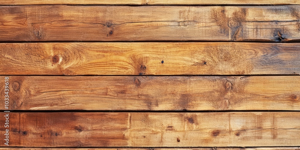 Fototapeta premium Background featuring light brown wooden planks for design and decoration.