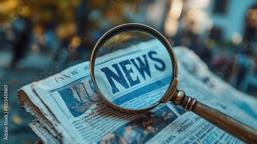 Magnifying glass highlighting 