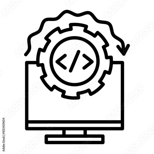 Icon showing poor computer performance.