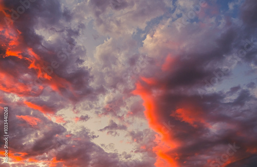 colorful sunset clouds ,summer time