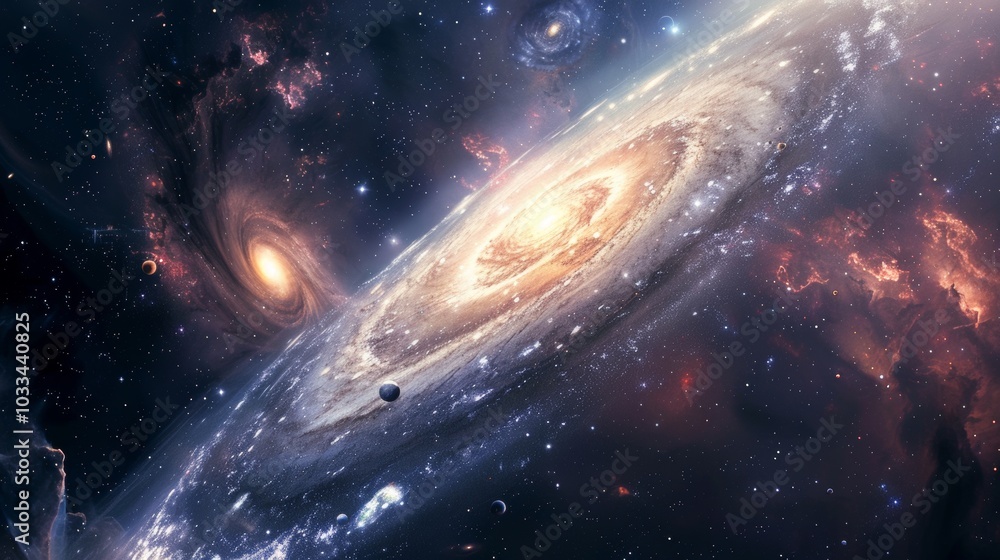 Galaxy core in space Galaxy core in space