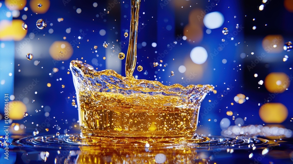 Captivating Water Splash in Bright Background Captivating Water Splash in Bright Background