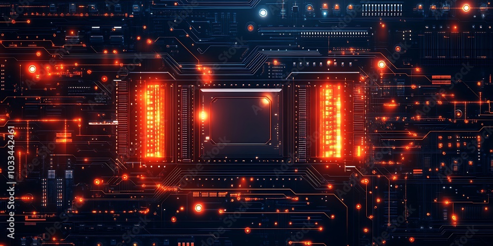 AI artificial intelligence technology microchip background AI artificial intelligence technology microchip background